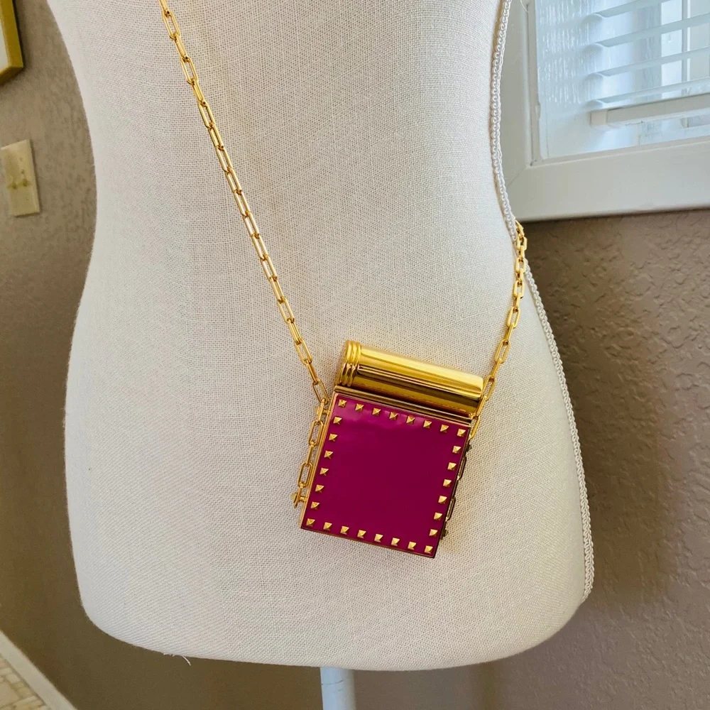 Valentino Minaudiere Mirror Clutch in Fuxia - Picture 11 of 14